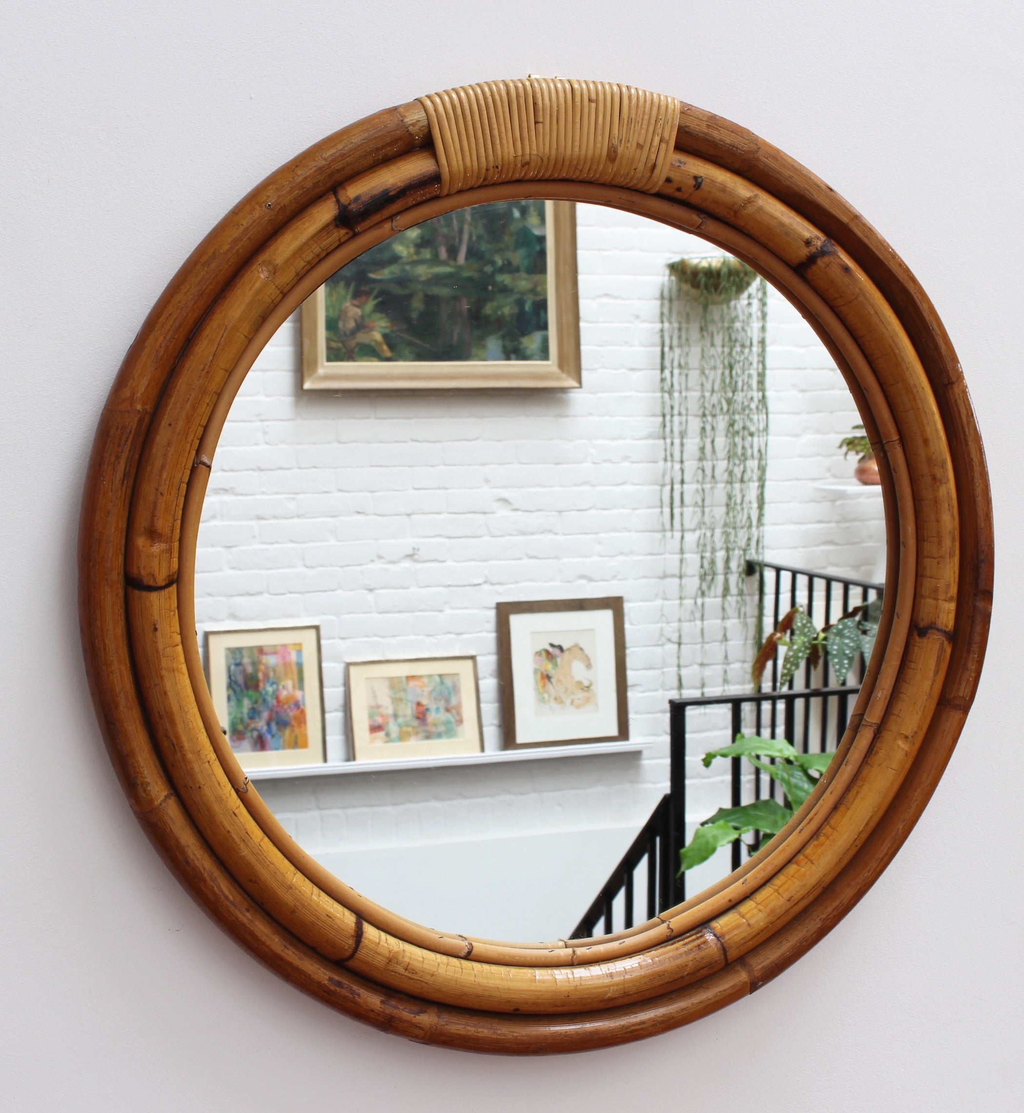 rattan mirror