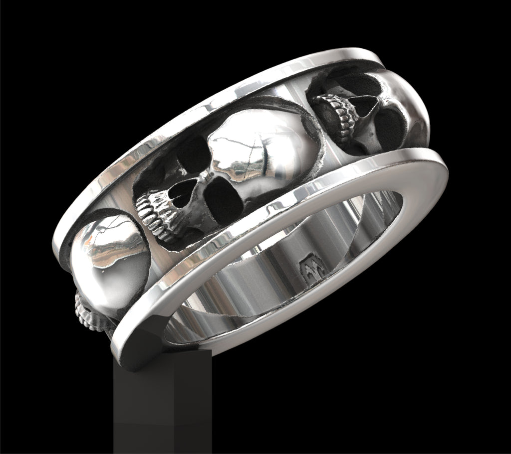 skull band ring