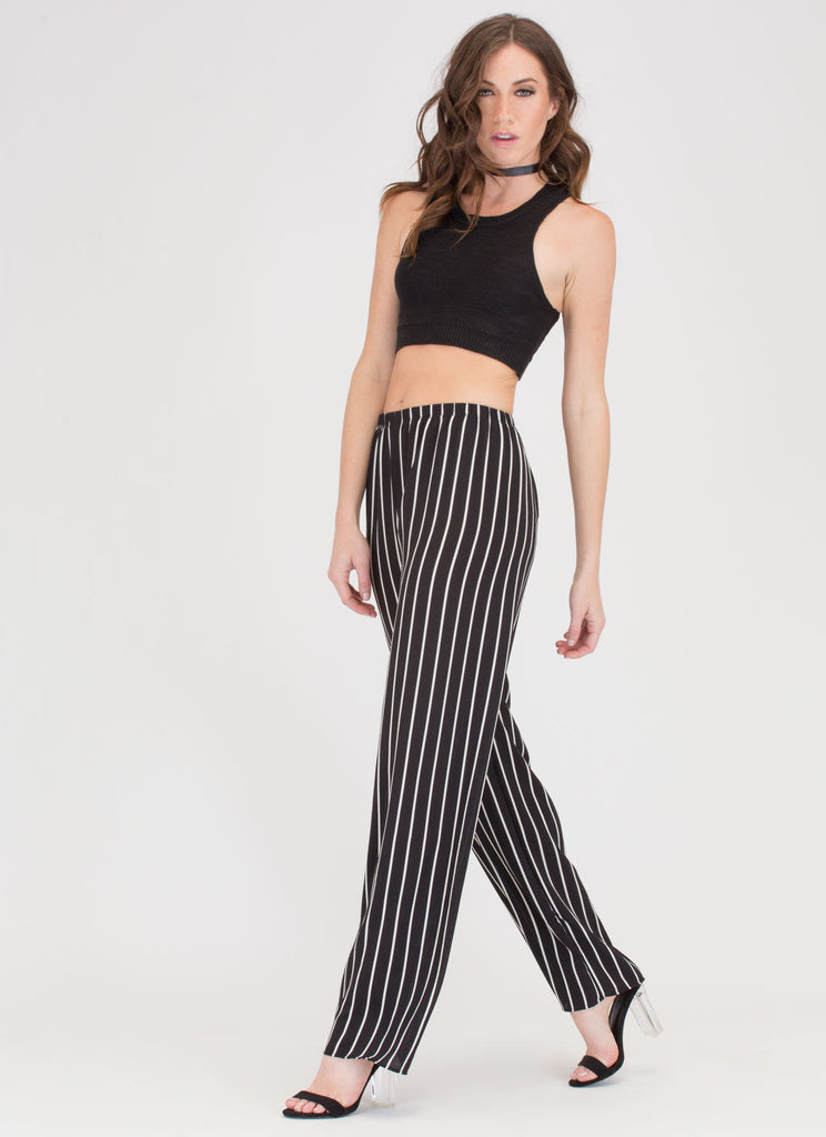 pinstripe palazzo pants