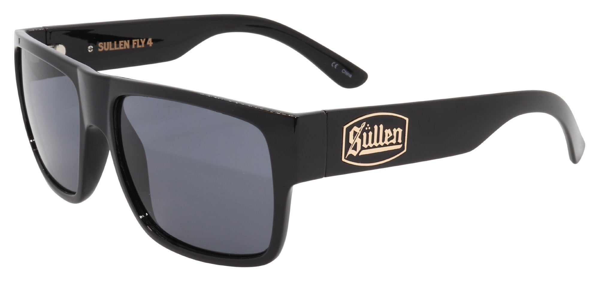 BLACK FLYS X SULLEN FLY 4 SUNGLASSES SHINY BLACK SMOKE