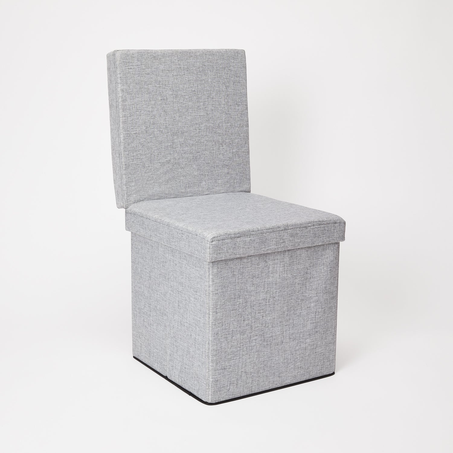 Collapsible Storage Ottoman Chair - Heather Grey | Storage