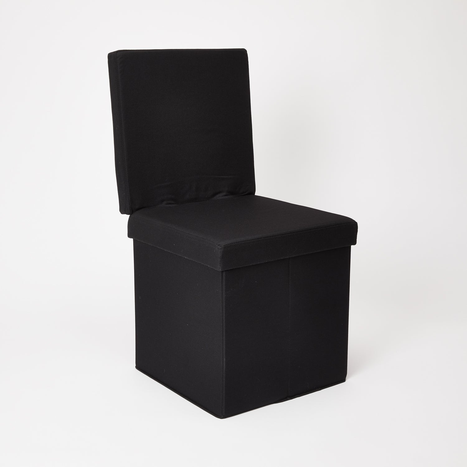 Collapsible Storage Ottoman Chair - Black | Storage