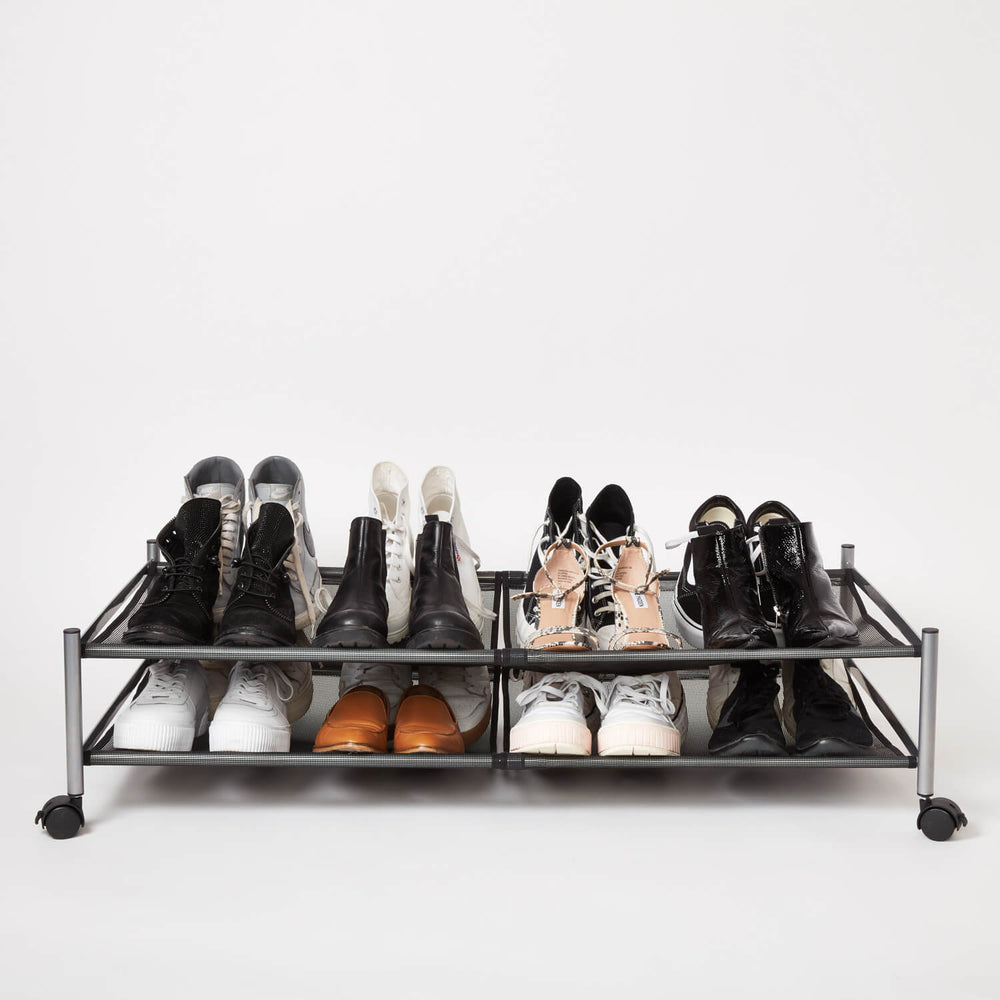 shoe rack on wheels