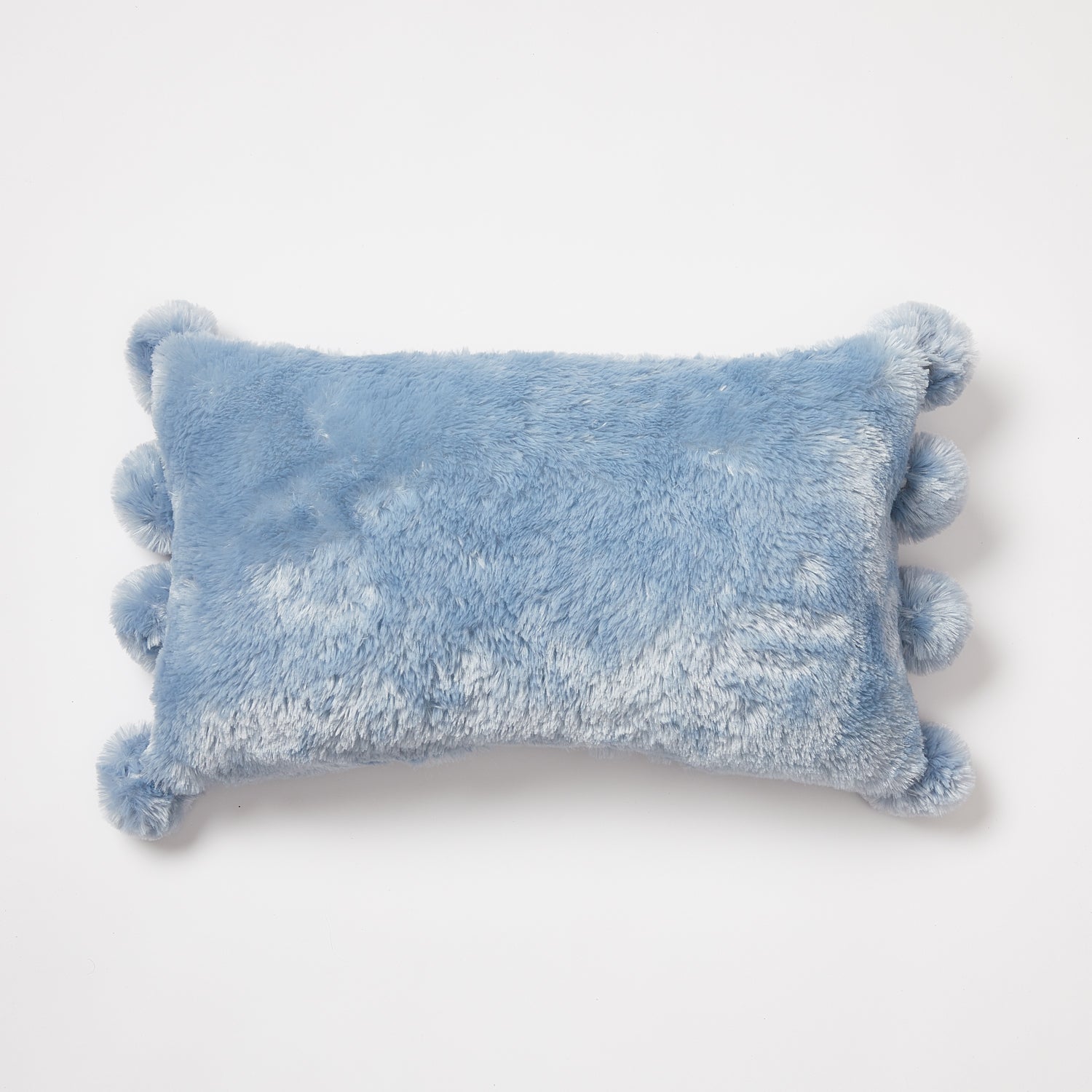 Super Soft Pom Pom Pillow - Light Blue | Bedding