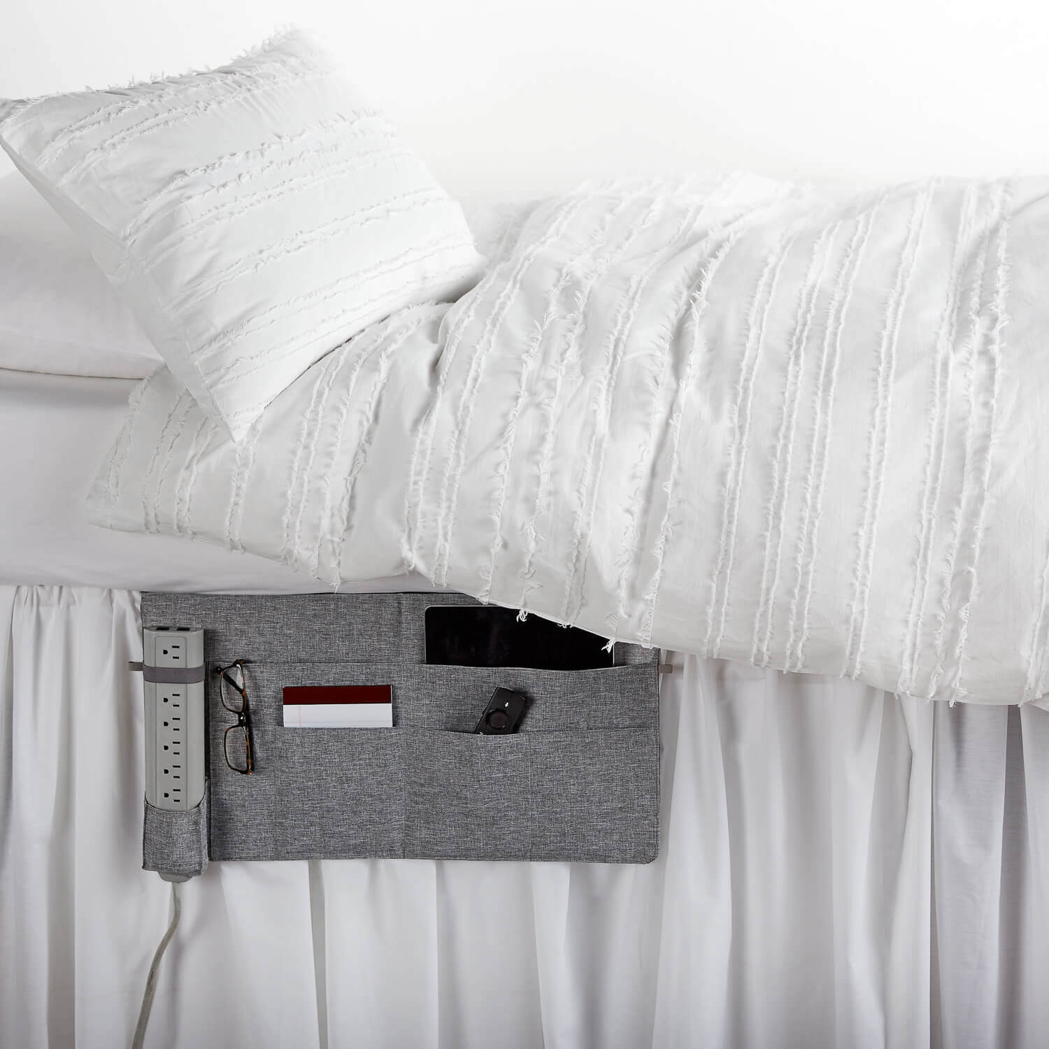 Non-slip Bedside Caddy - Heather Grey | Storage