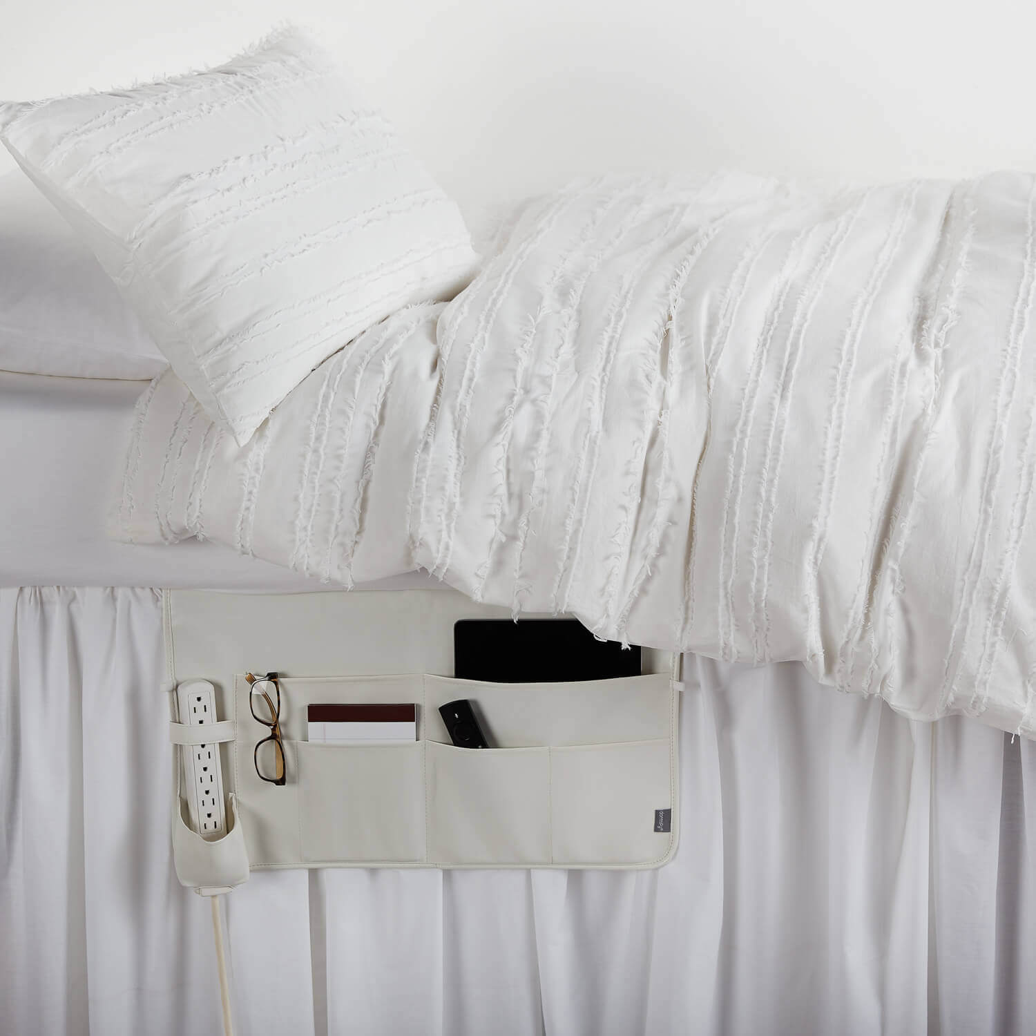 Non-slip Bedside Caddy - White | Storage