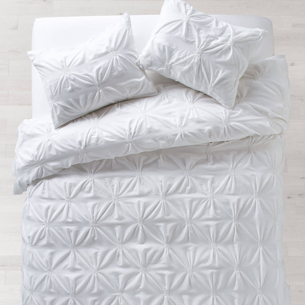 White Soft Loft Duvet Cover And Sham Set Full Queen Bedding