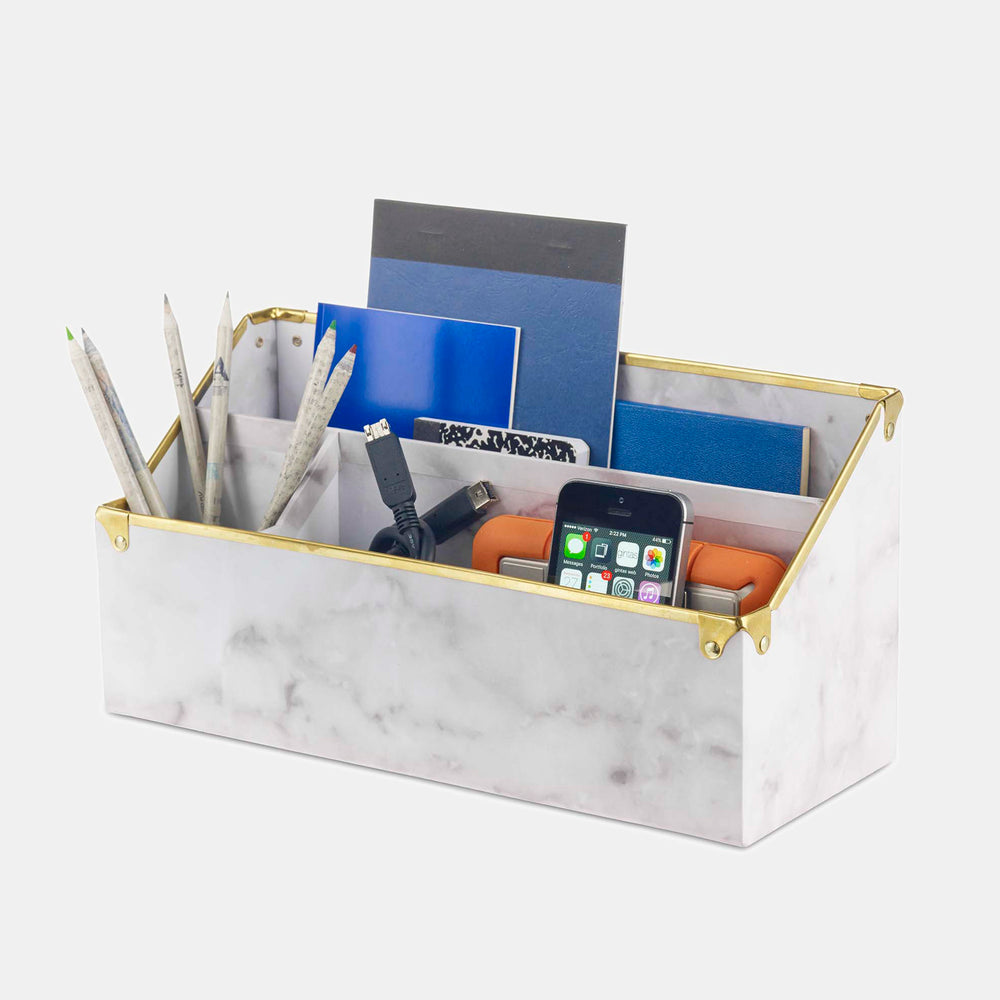 Marble Print Desk Organizer Dormify