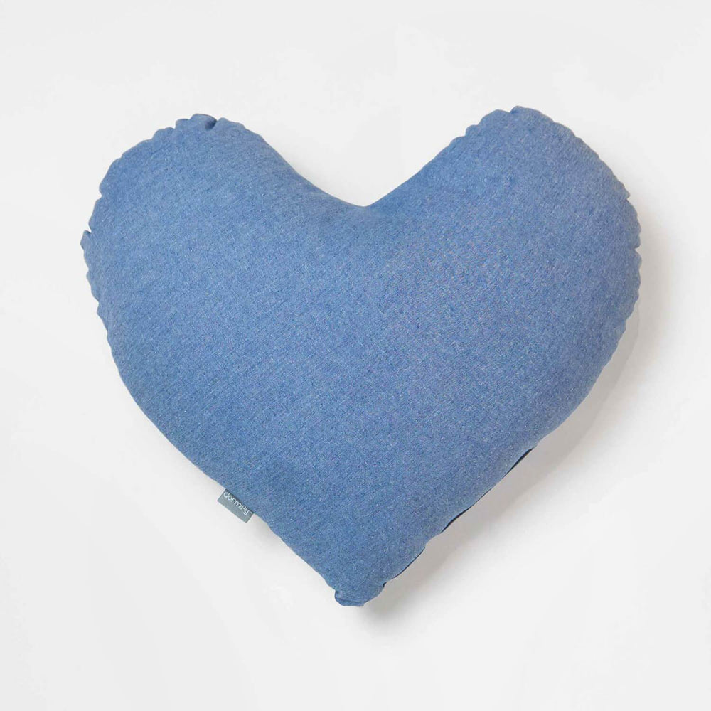 grey heart shaped cushion