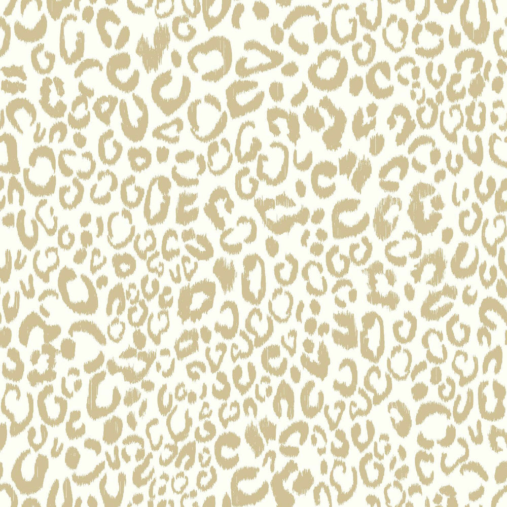 Metallic Leopard Printed Temporary Wallpaper Dormify