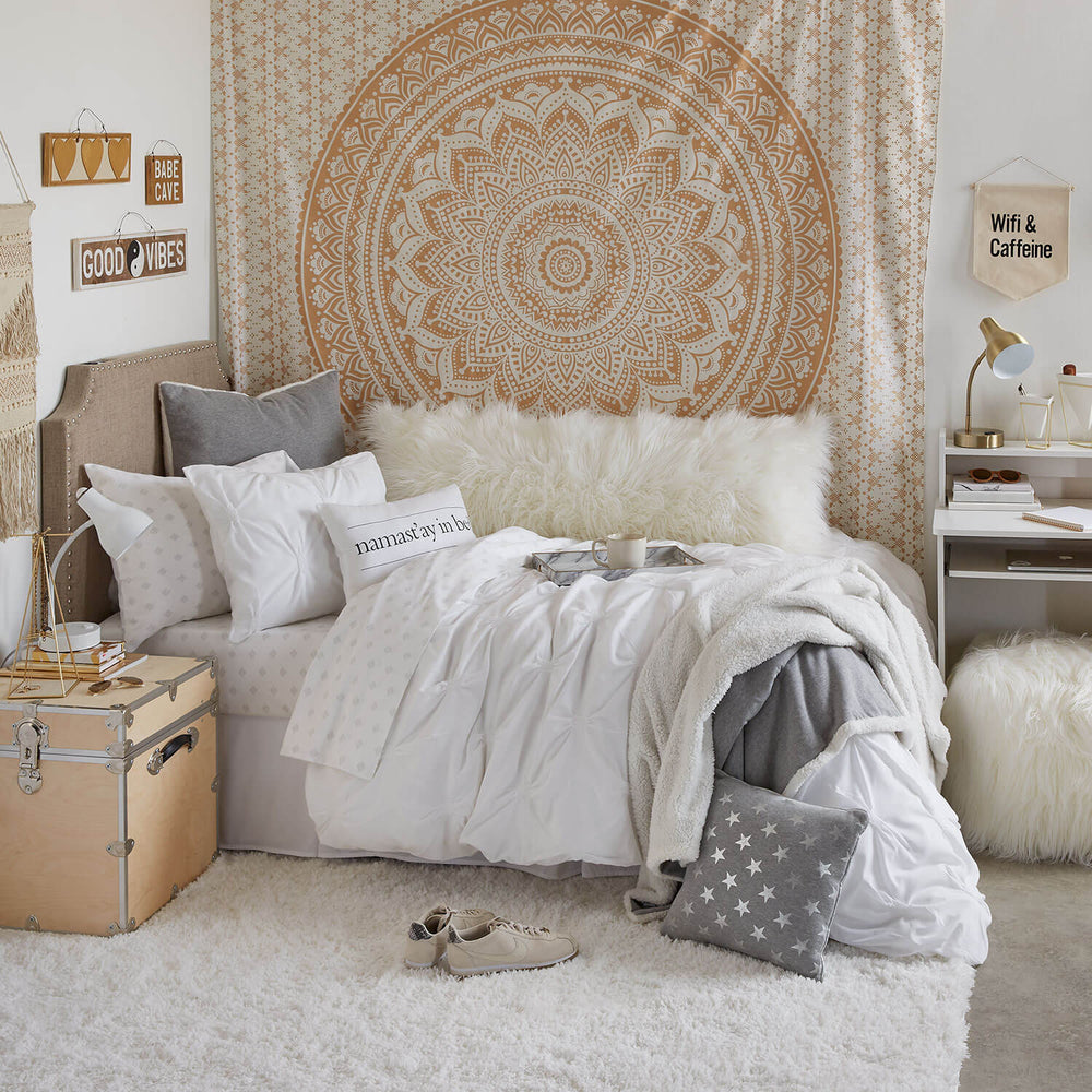 Gold Mandala Tapestry