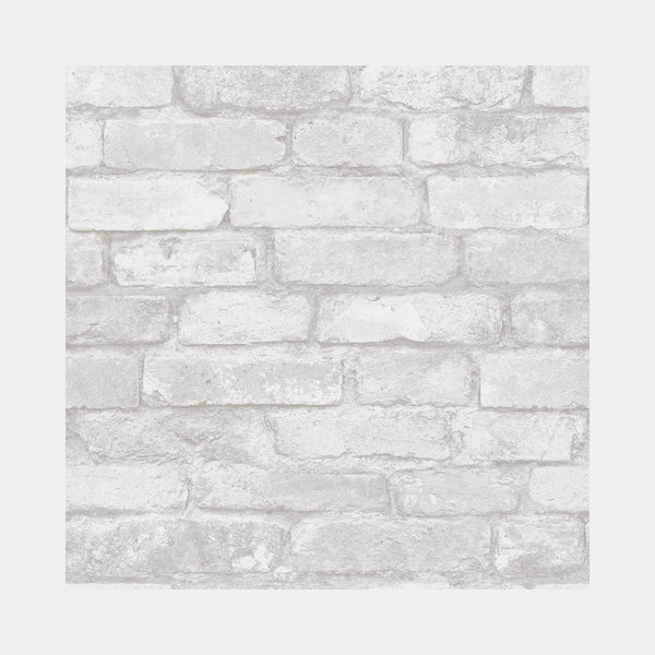 Grey and White Brick Removable Wallpaper | Dorm Wallpaper | Dormify