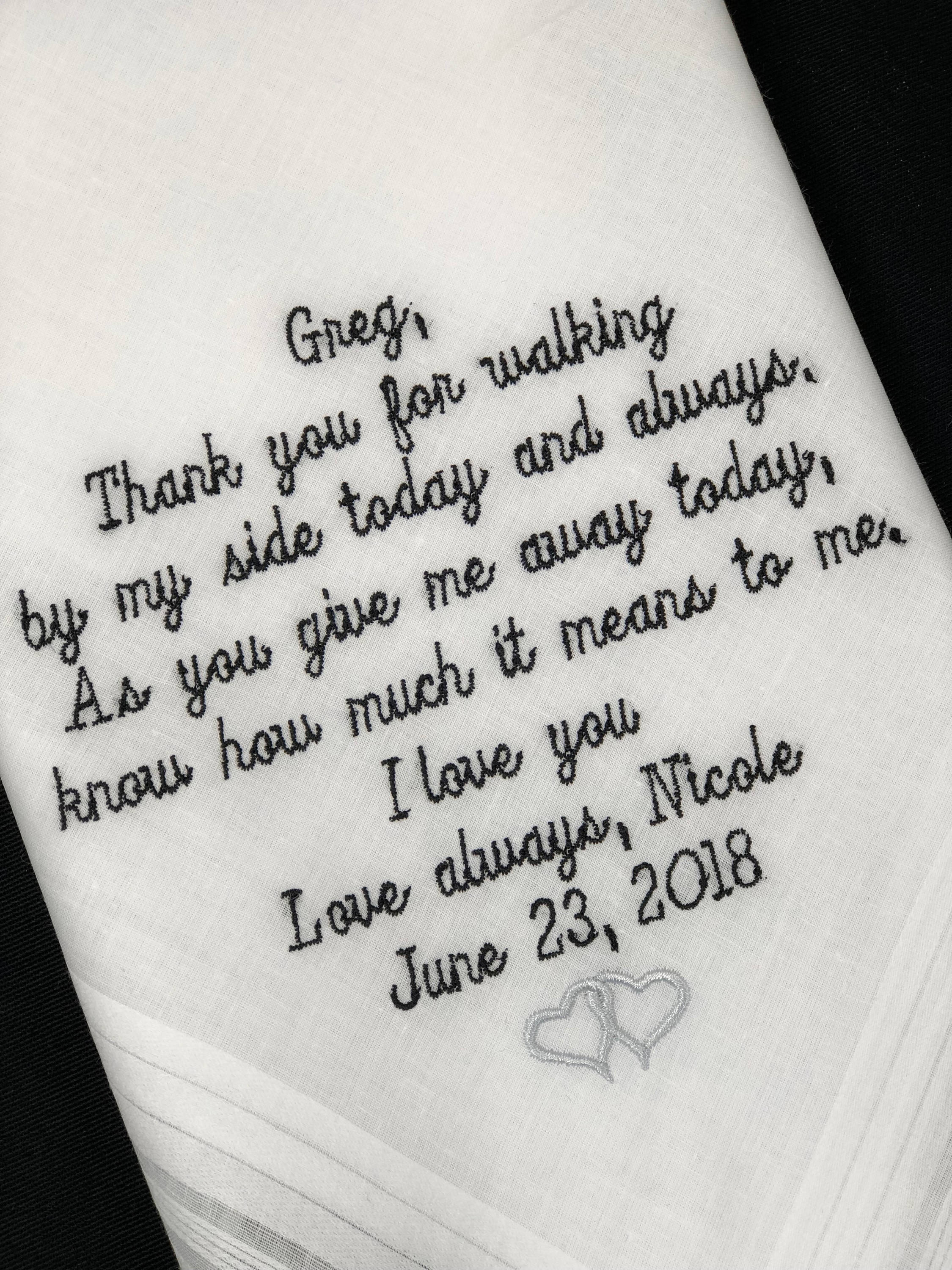 father of the bride handkerchief