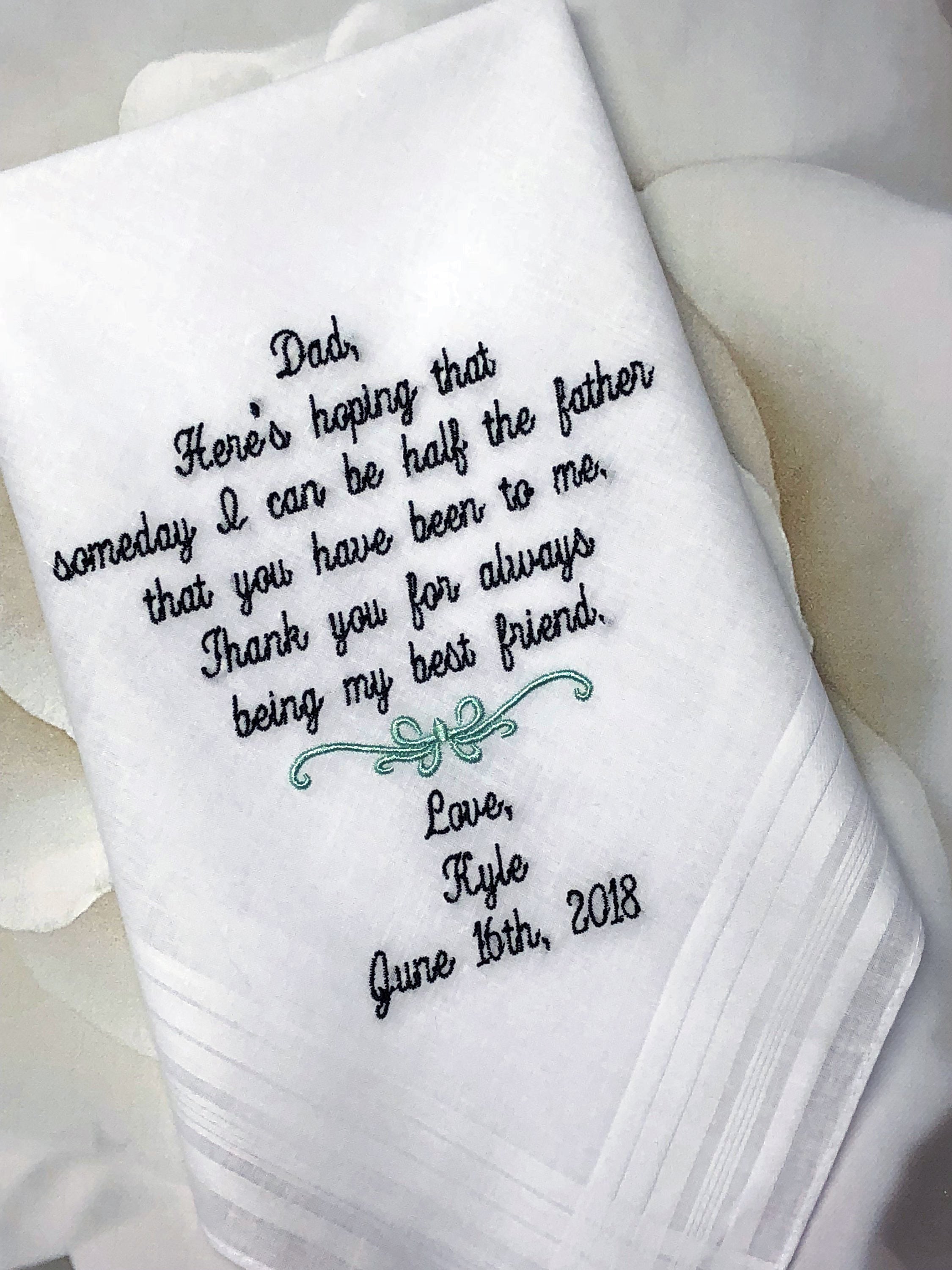 dad handkerchief wedding