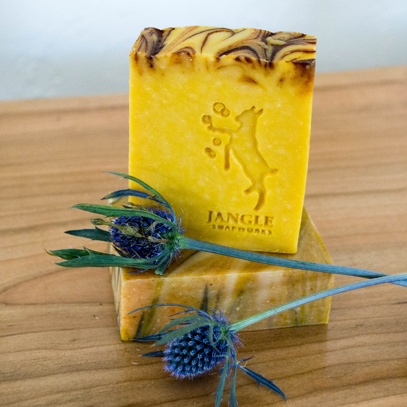 carrot mango goat milk soap