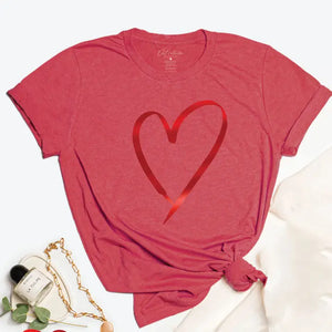 Heart Foil Graphic Tee - 9th Street Clothing Co