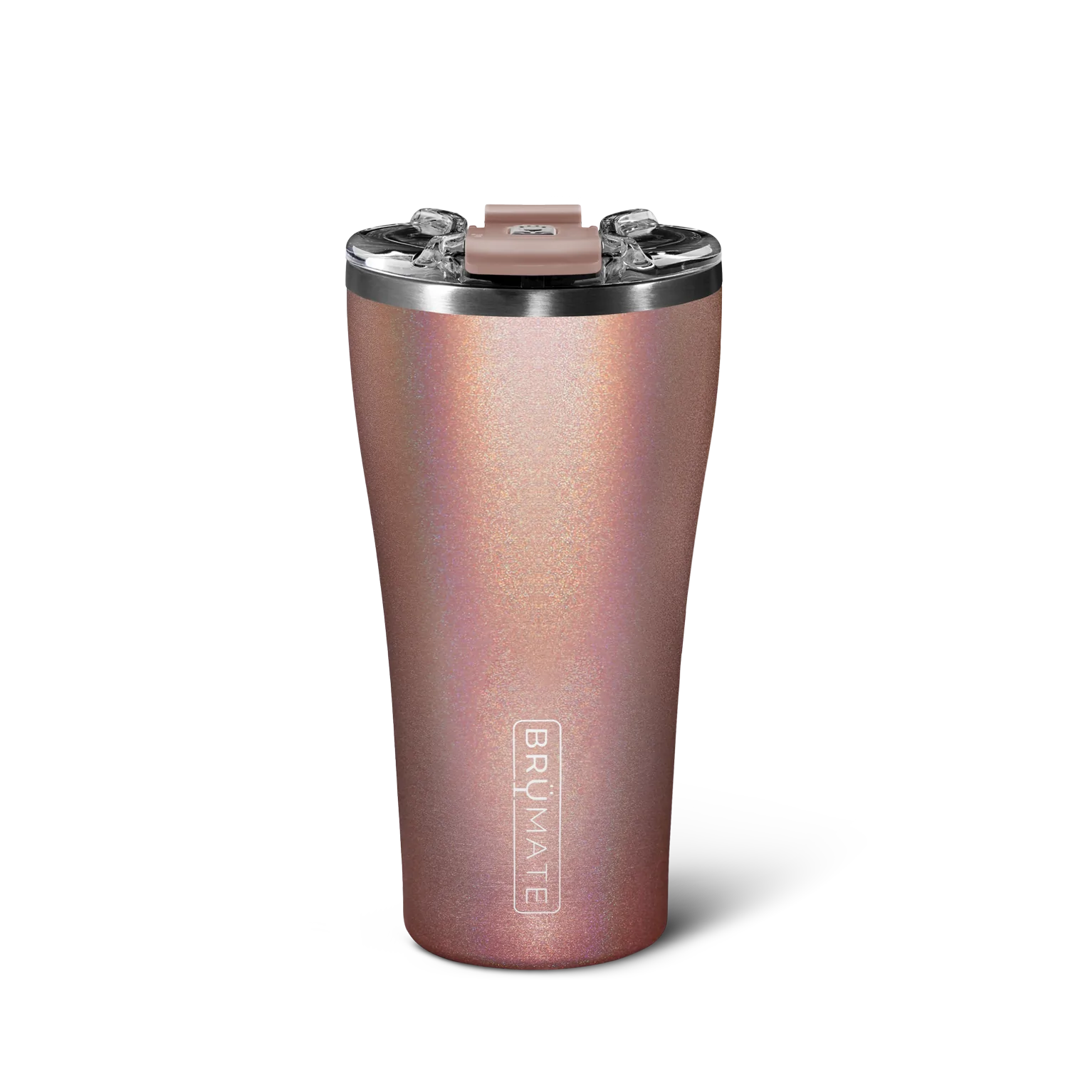 BruMate Imperial Pint | 20 oz - Glitter Rose Gold