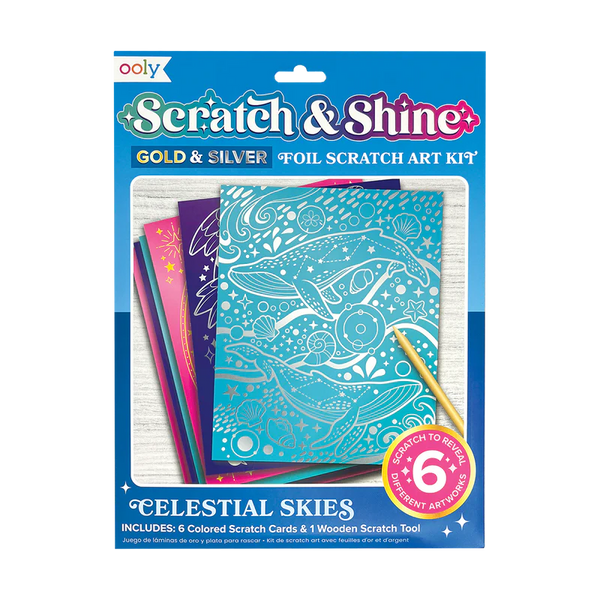 Playful Pups Scratch and Scribble Mini Scratch Art Kit - OOLY