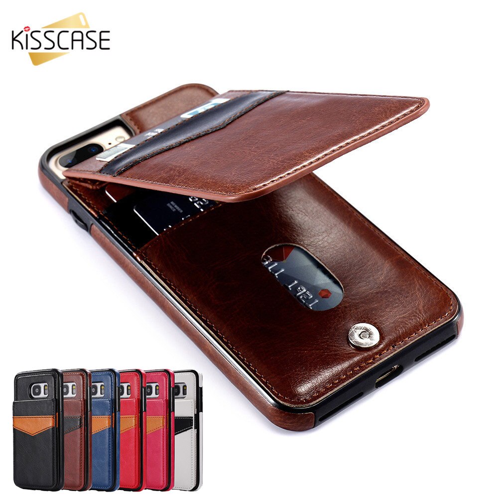 Kisscase Leather Vertical Flip Pouch Wallet Case For Iphone 6 6 Plus Titanwise