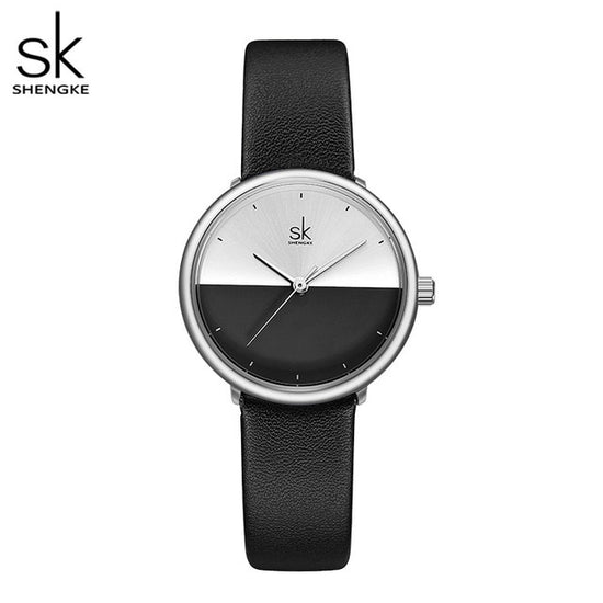 SHENGKE SINOBI Business Watches Men Fashion Original Design Watch Men Steel  Mesh Men's Watch Clock Relogio Masculino Creative Wristwatch, S9800G-Black  : Amazon.in: Fashion