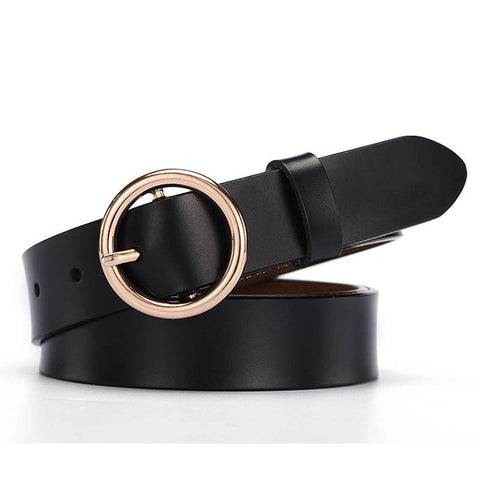 NO.ONEPAUL Genuine Leather Designer Luxury Women's Belt - Double Circl ...