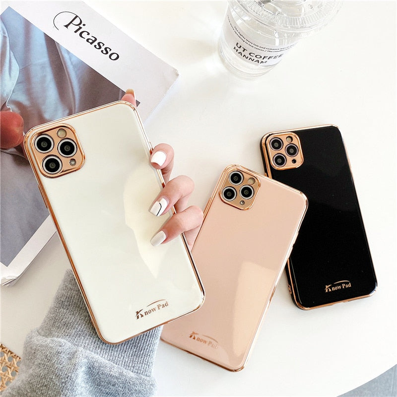 Lovecom Luxury Gold Electroplated Slim Silicone Case For Iphone 7 7 P Titanwise