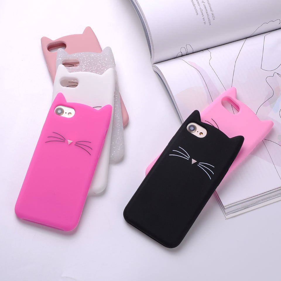 Klooster Menagerry zoogdier Cat Silicone Case for iPhone 5, 5S, 5C, SE, 6, 6 Plus, 6S, 6S Plus, 7, –  Titanwise