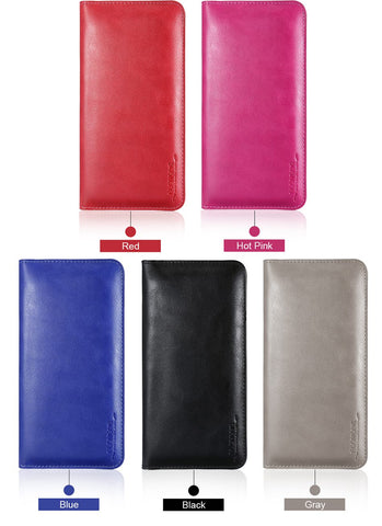 FLOVEME Genuine Leather Universal Mobile Phone Wallet Case – Titanwise