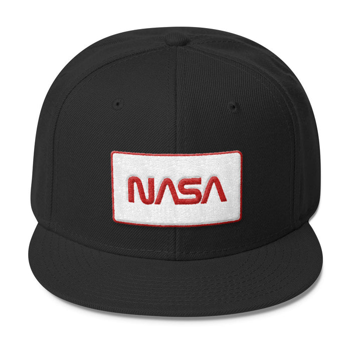 Download Nasa Worm Logo Patch Wool Blend Snapback Hat Space Gear