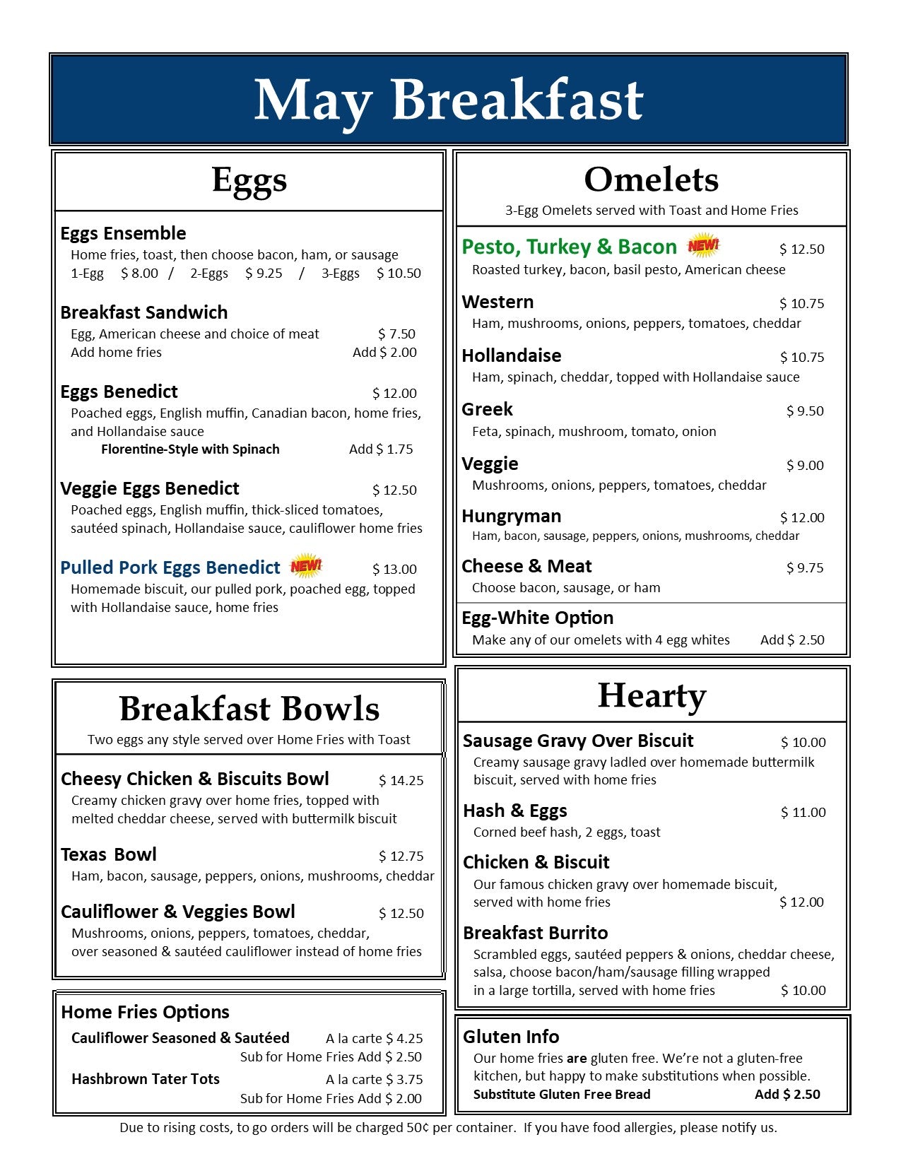 May 2024 Breakfast Menu Page 1 of 2