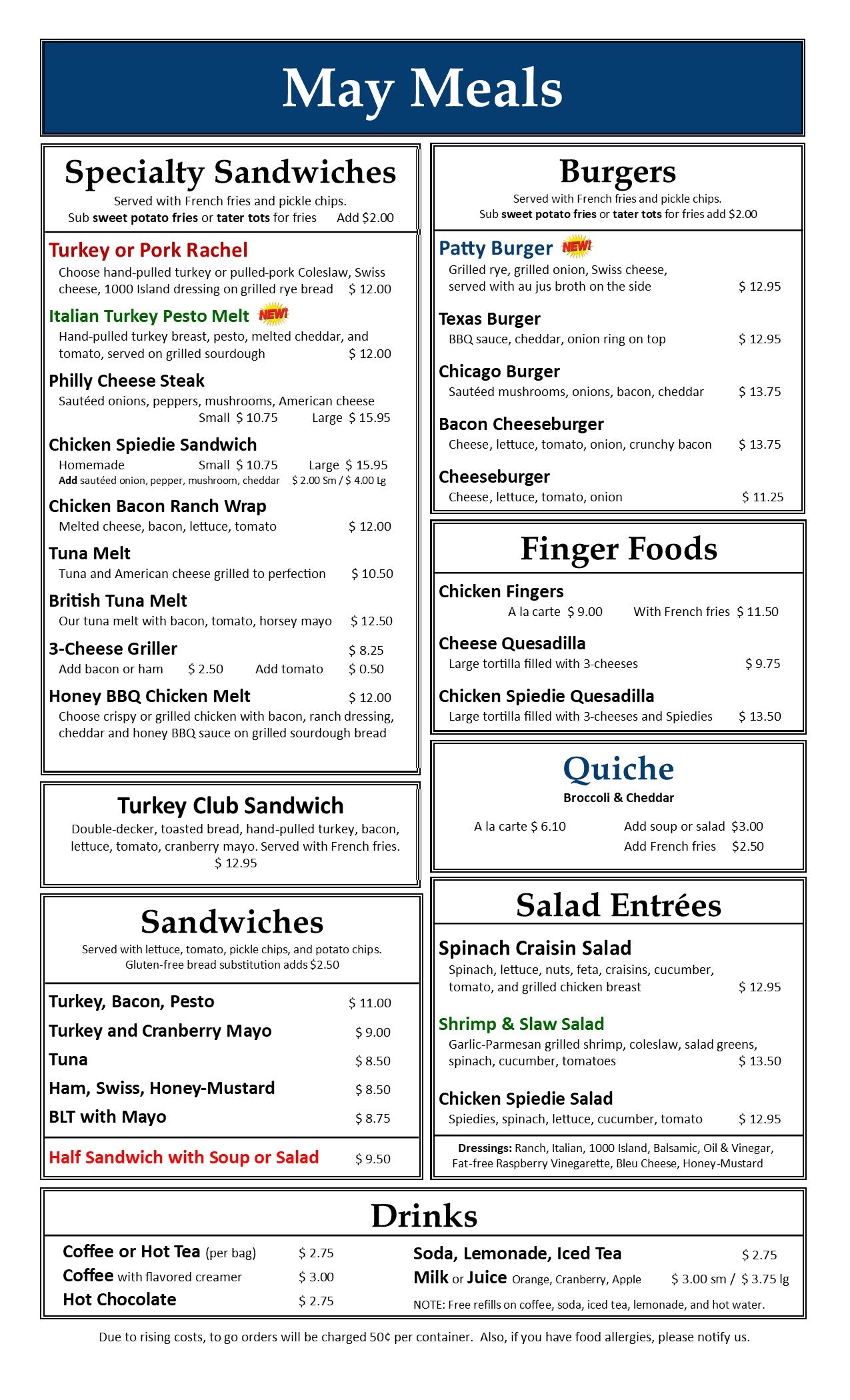 May 2024 Lunch & Dinner Menu Page 2 of 2