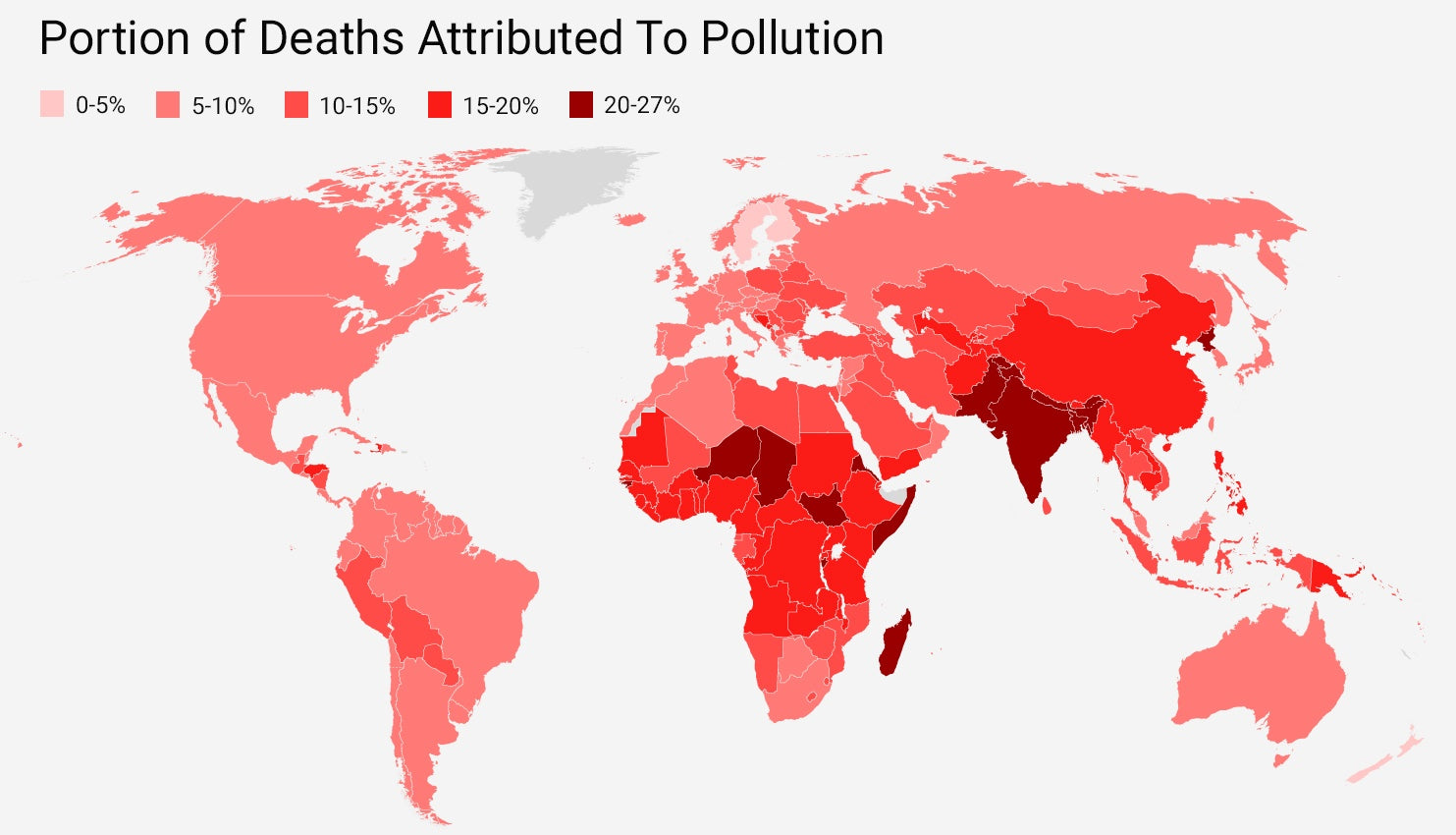 Pollution deaths attributed to pollution
