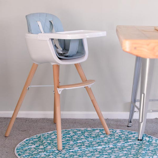 high chair with adjustable tray