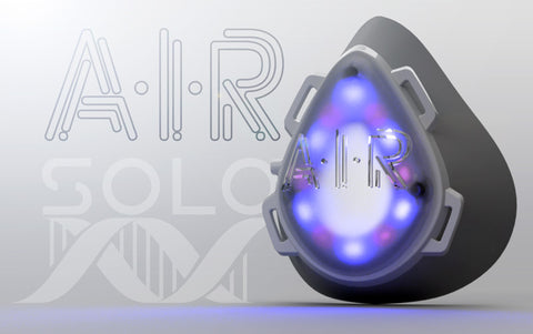 AIR Solo device illuminated with logo