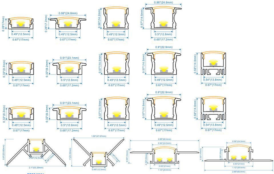 Aluminum Extrusion Profile for LED Strip