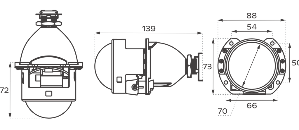 ORACLE Part # 8517-504 70mm Projector Retrofit