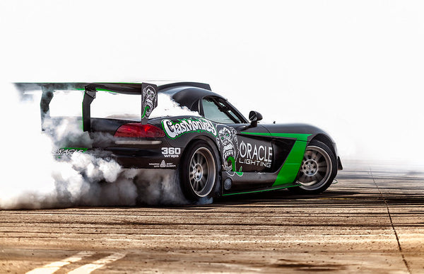 A car shows how to compete in Formula DRIFT racing
