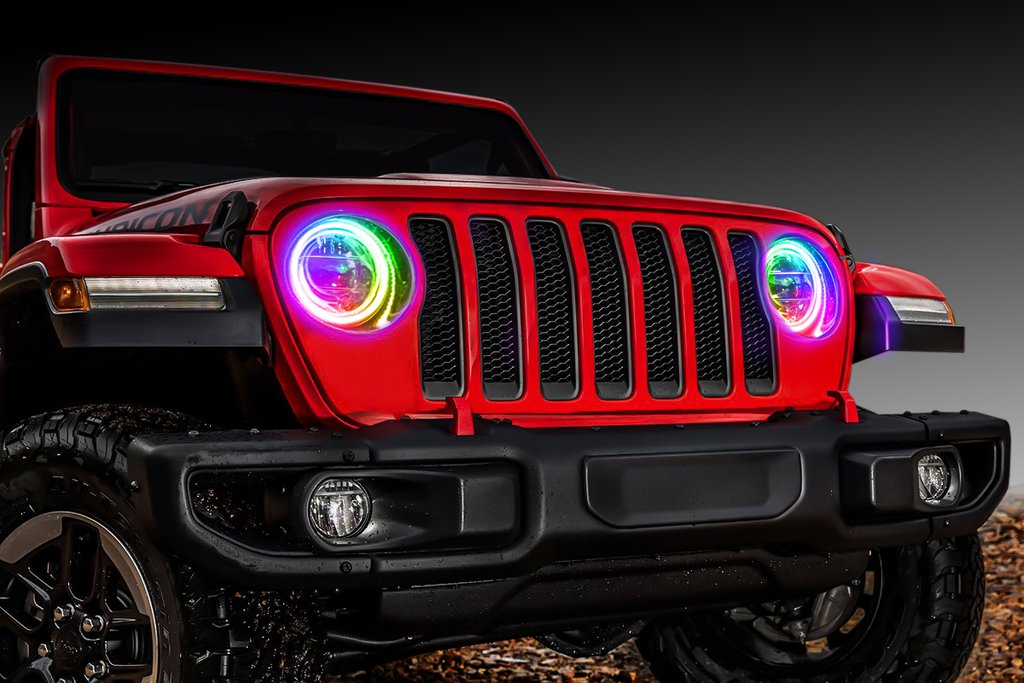 colored jeep headlights