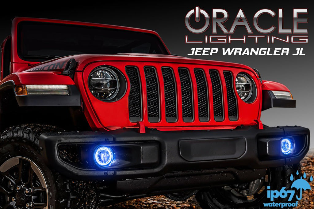 2018-2023 Jeep Wrangler JL LED Surface Mount Fog Light Halo Kit | ORACLE  Lighting