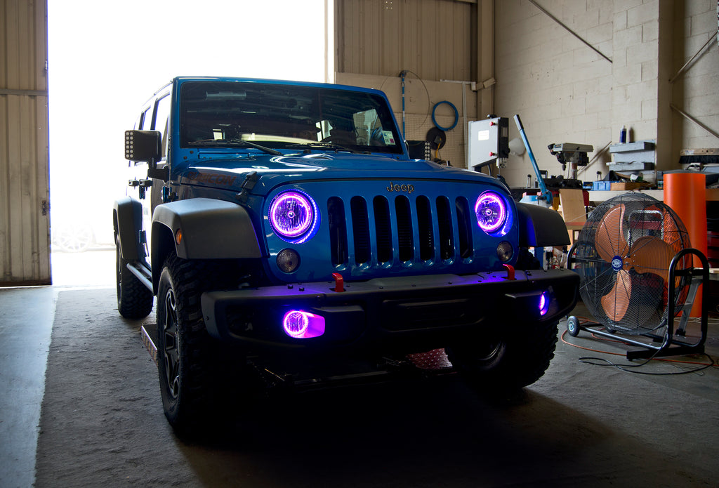 2007-2017 Jeep Wrangler JK LED Headlight Halo Kit | ORACLE Lighting