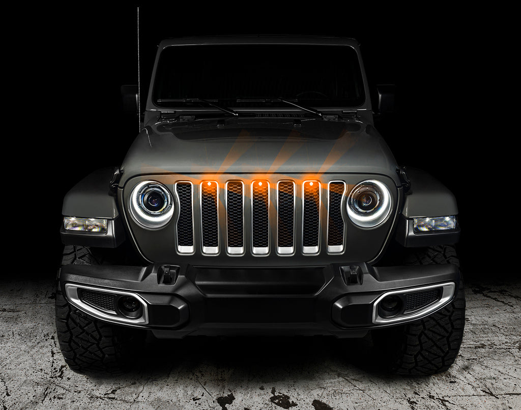 jeep amber grill lights