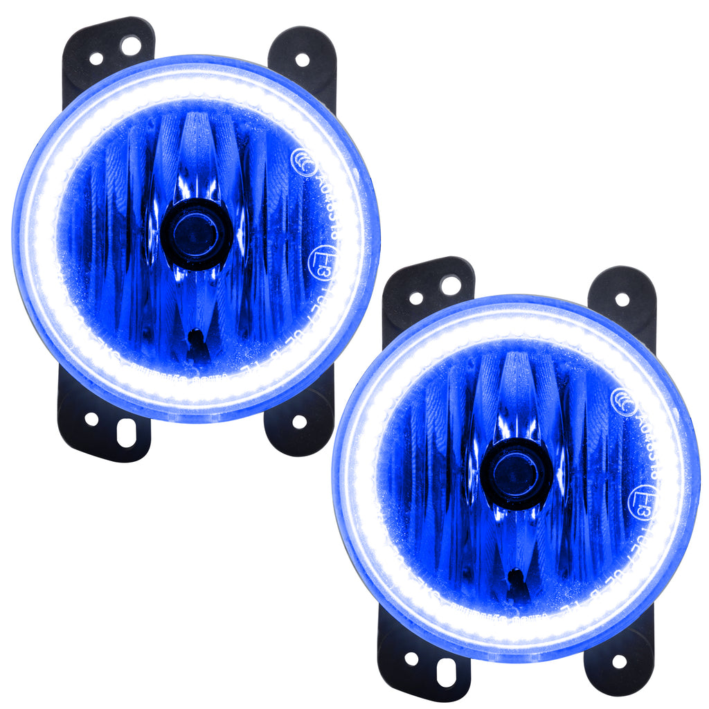 2010-2017 Jeep Wrangler Jk Oracle Lighting Pre-Assembled Halo Fog Lights - Blue (Normal)