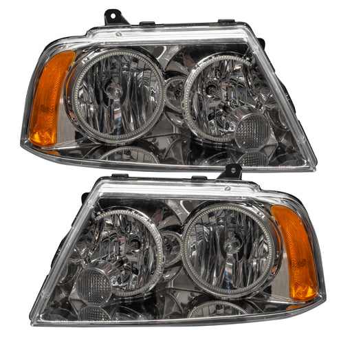 2003-2006 Ford Expedition Pre-Assembled Halo Headlights - Black