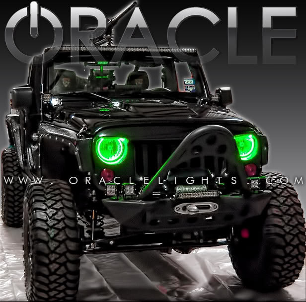 2007-2017 Jeep Wrangler JK LED Headlight Halo Kit | ORACLE Lighting