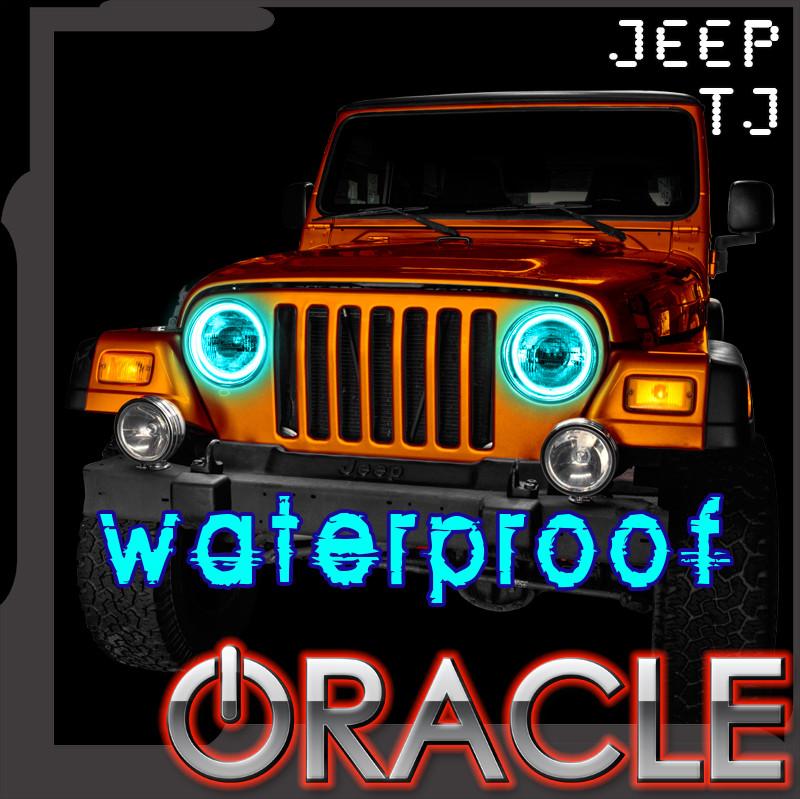 1997-2006 Jeep Wrangler TJ ORACLE LED Headlight Halo Kit- Waterproof S –  ORACLE Lighting