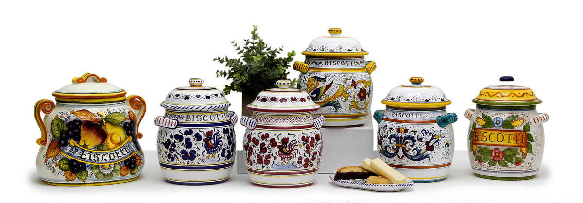 Deruta Biscotti Jar Cookie Jar