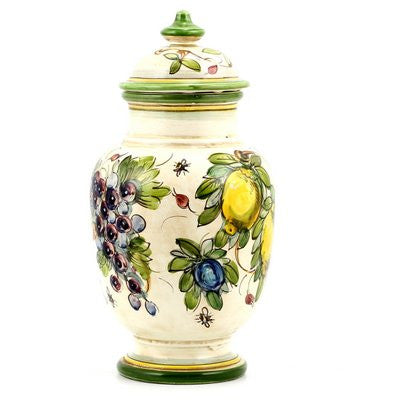 MAJOLICA MEDICI: Large Vase Umbrella Stand with two handles and DeMedi 
