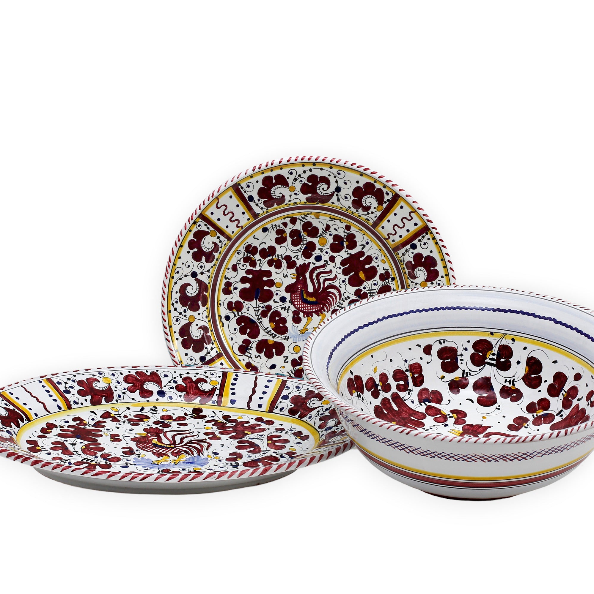 rooster design dinnerware