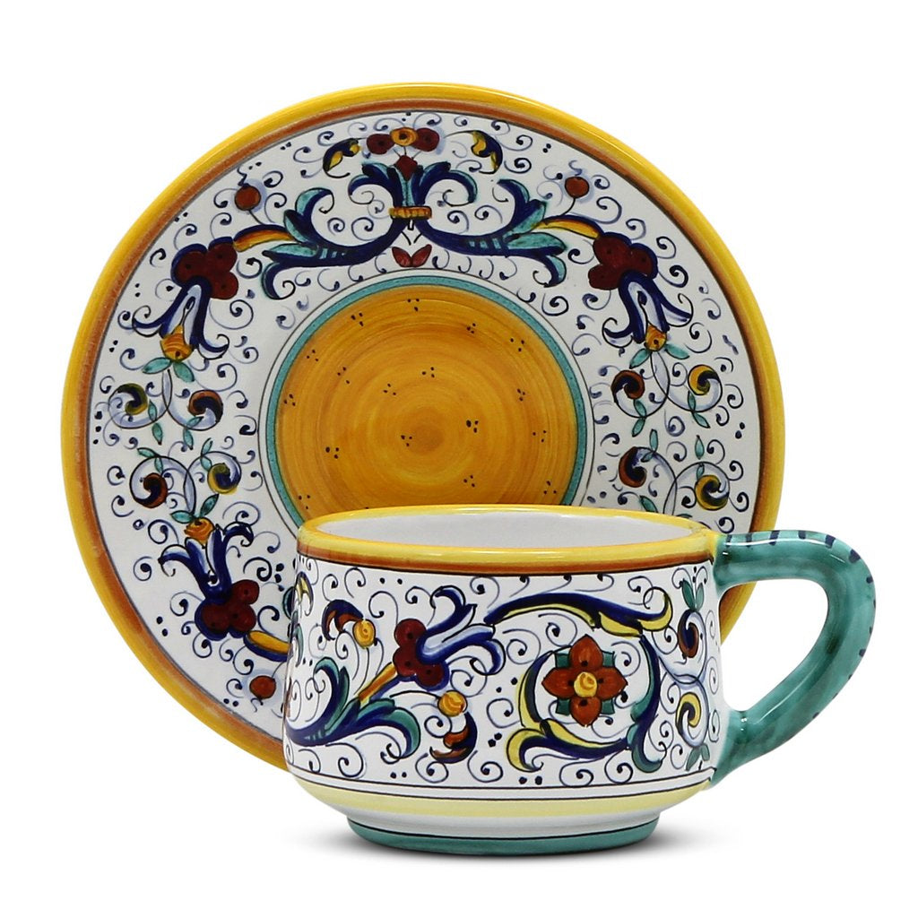 Sorrento Pottery - Espresso Cup(3fl.oz)With Saucer Made/Painted by hand in  Italy