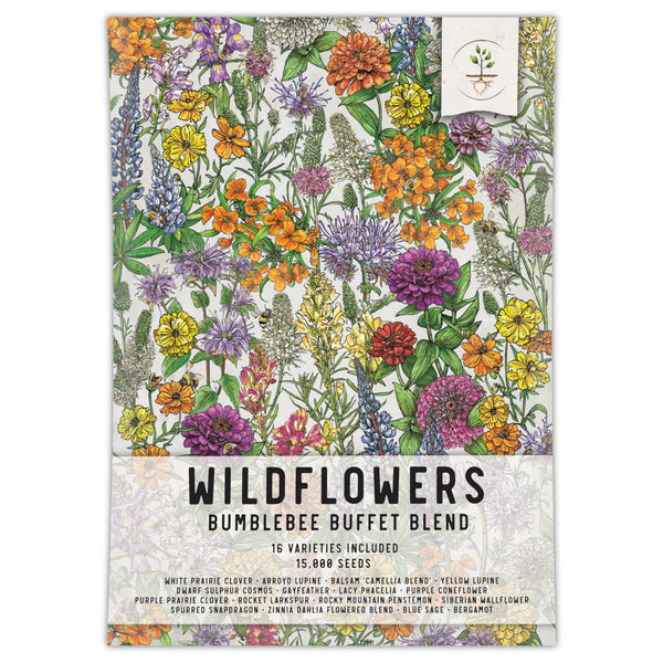 Bumblebee Buffet Wildflower Seed Blend (16 Varieties Included) – Seed Needs  LLC
